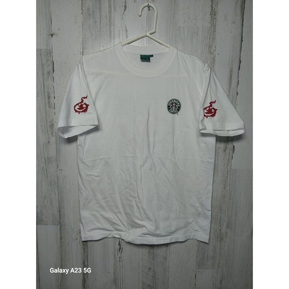 Starbucks Beijing White Tee Shirt Size Large